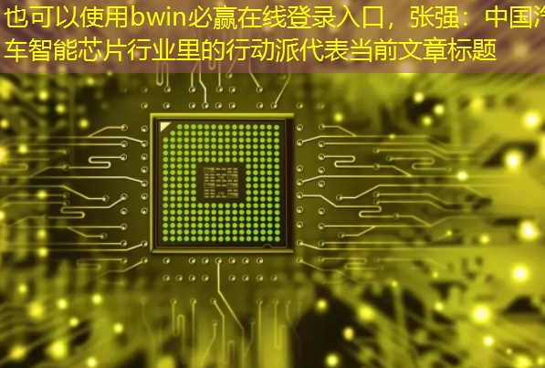 bwin必赢在线登录入口,张强:中国汽车智能芯片行业里的行动派 bwin必赢在线登录入口,张强:中国汽车智能芯片行业里的行动派
