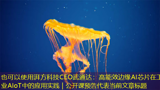 湃方科技CEO武通达:高能效边缘AI芯片在工业AIoT中的应用实践|公开课预告 湃方科技CEO武通达:高能效边缘AI芯片在工业AIoT中的应用实践|公开课预告